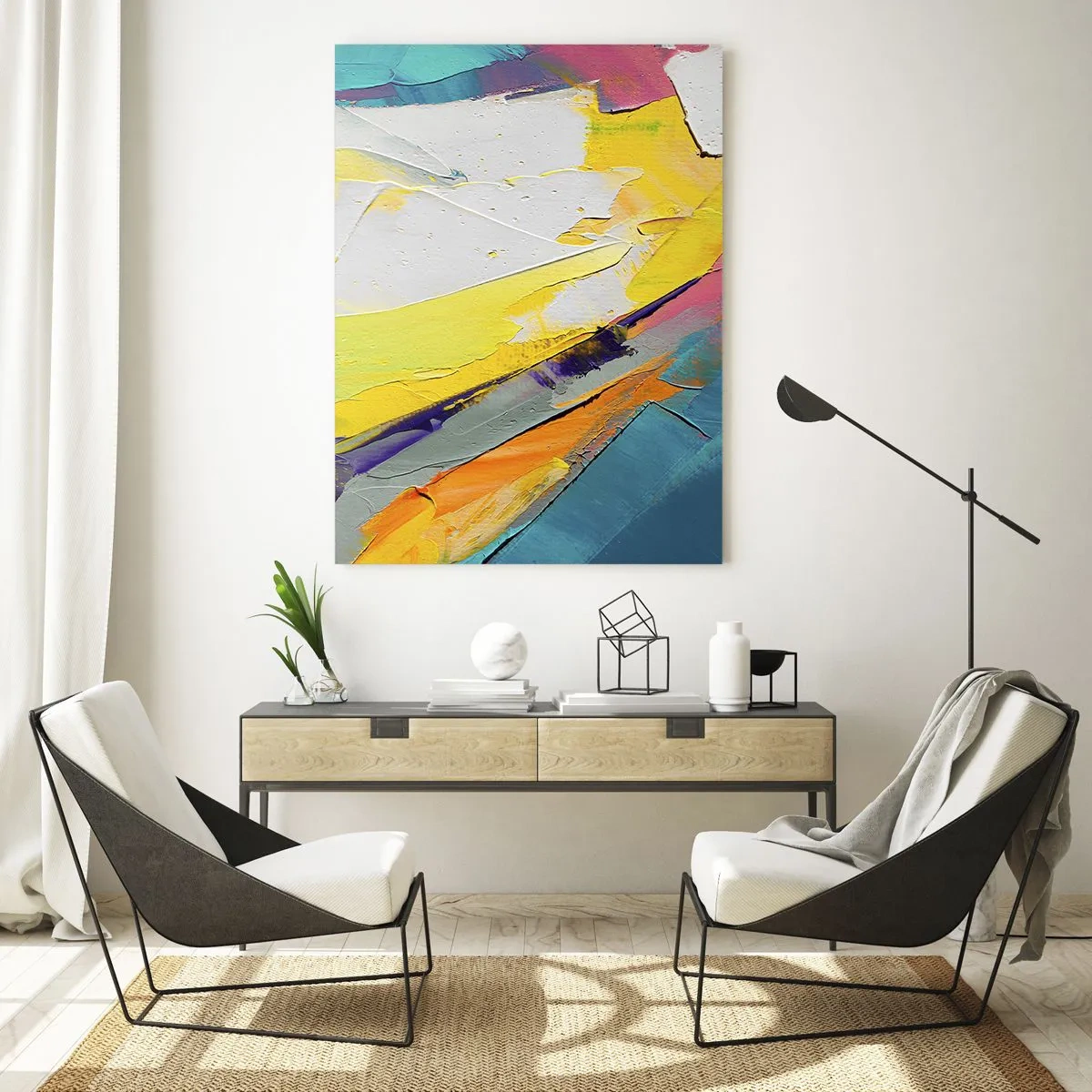 Glastavla - Bild på glas - Världens anatomi - 50x70 cm