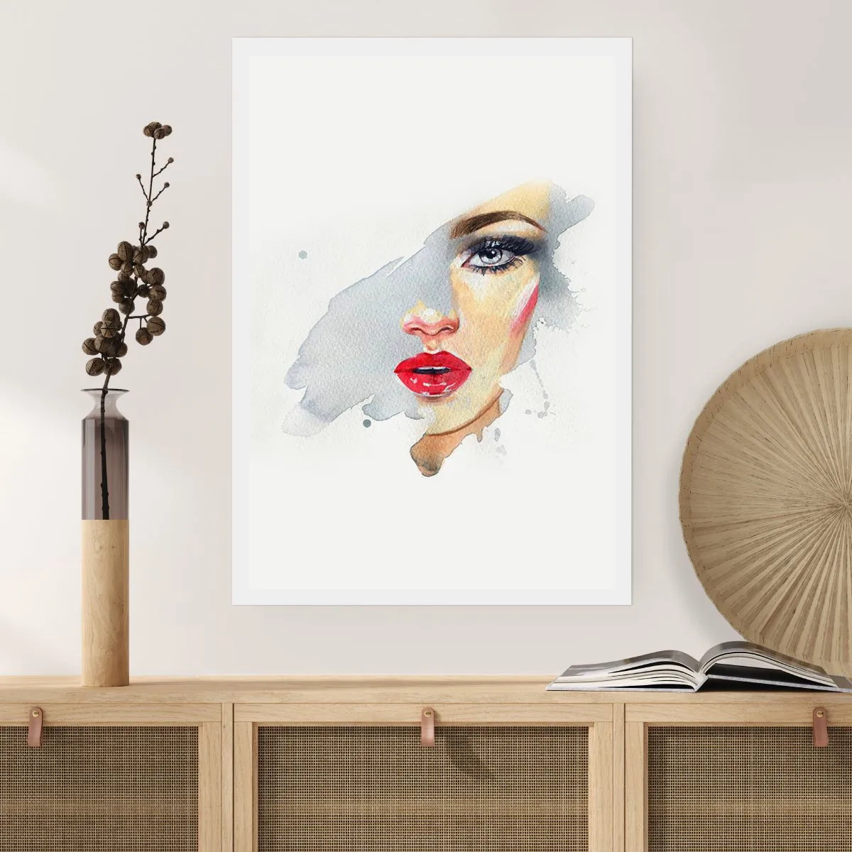 Affisch - Reflektion i vattendroppe - 40x50 cm