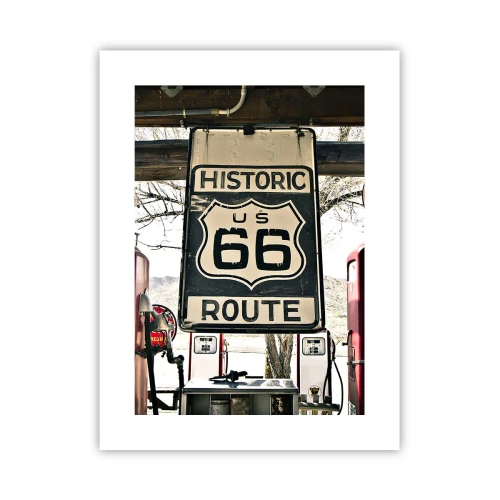 Affisch - Amerikansk retroresa - 30x40 cm