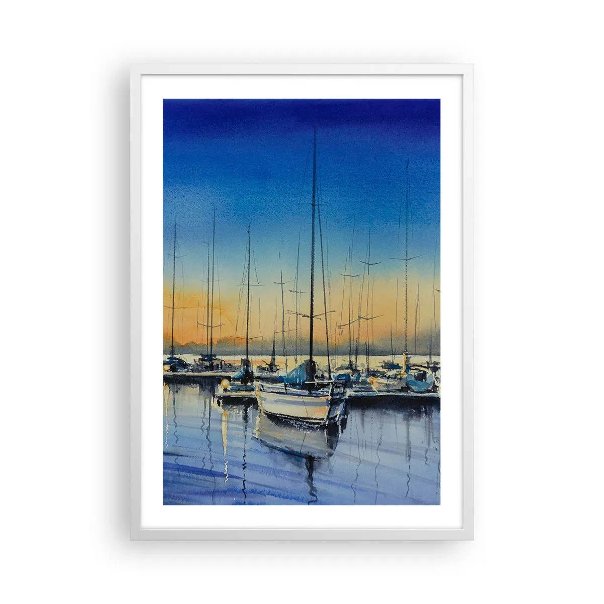 Affisch i vit ram - Slutet på en bra dag - 50x70 cm
