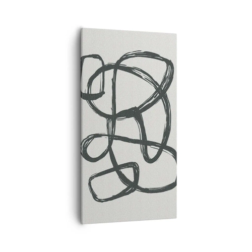 Canvastavla - Bild på duk - Loopad abstraktion - 55x100 cm