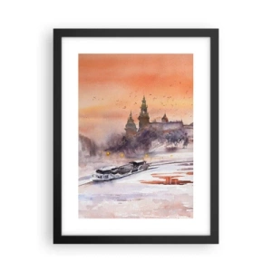 Affisch i svart ram - Kunglig solnedgång - 30x40 cm