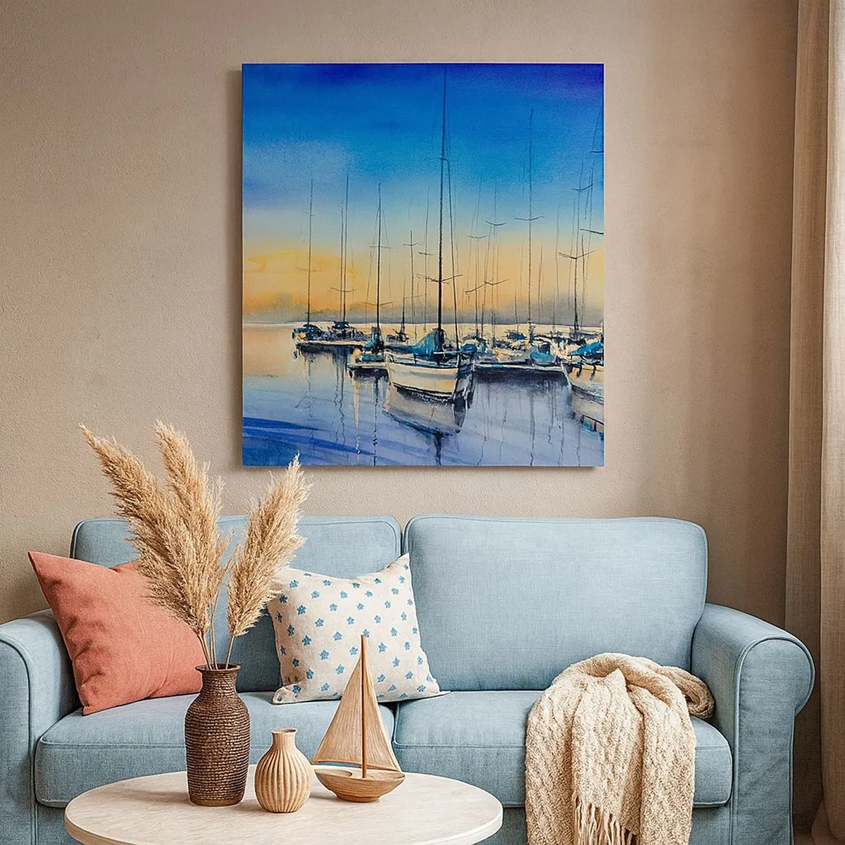 Canvastavla - Bild på duk - Slutet på en bra dag - 30x30 cm