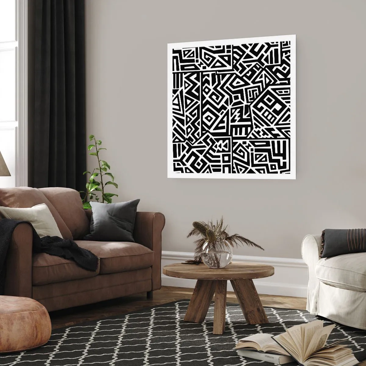 Affisch - Prekolumbisk komposition - 50x50 cm