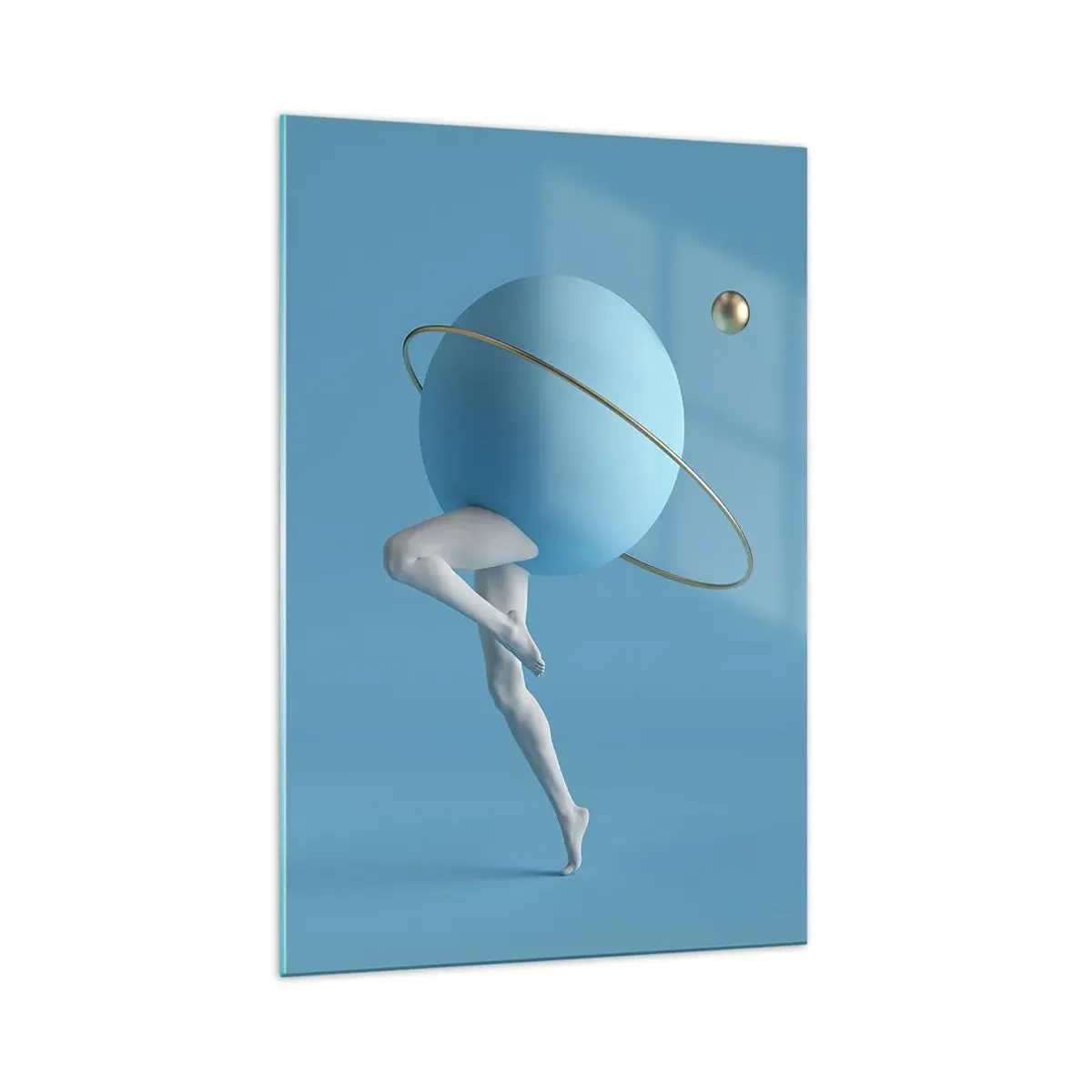 Glastavla - Bild på glas - Och planeterna blir galna - 70x100 cm