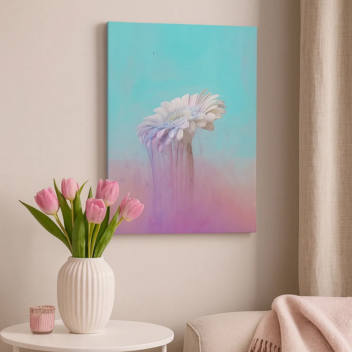 Canvastavla - Bild på duk - Blommornas undervärld - 50x70 cm