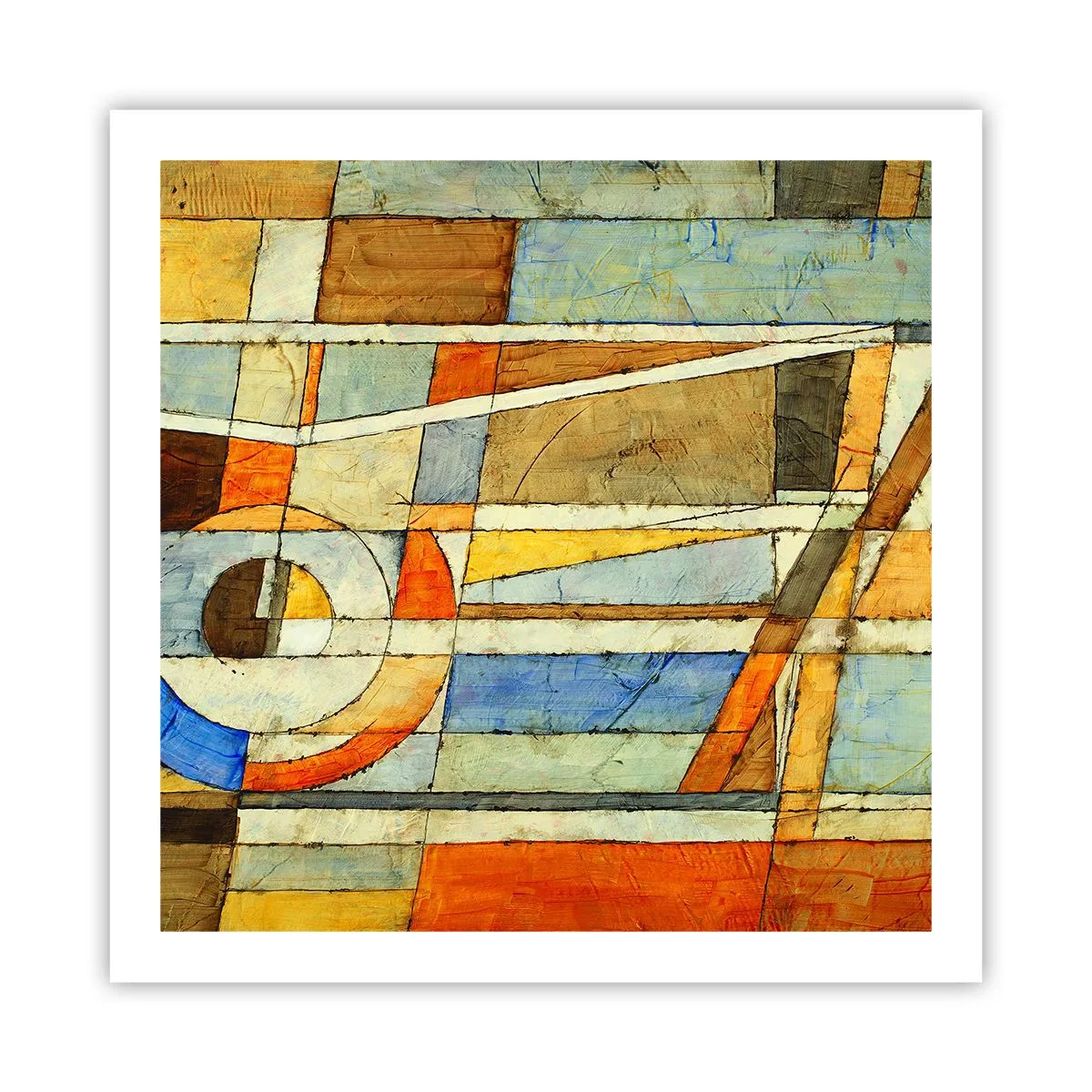 Affisch - Kubismen på bygget - 60x60 cm