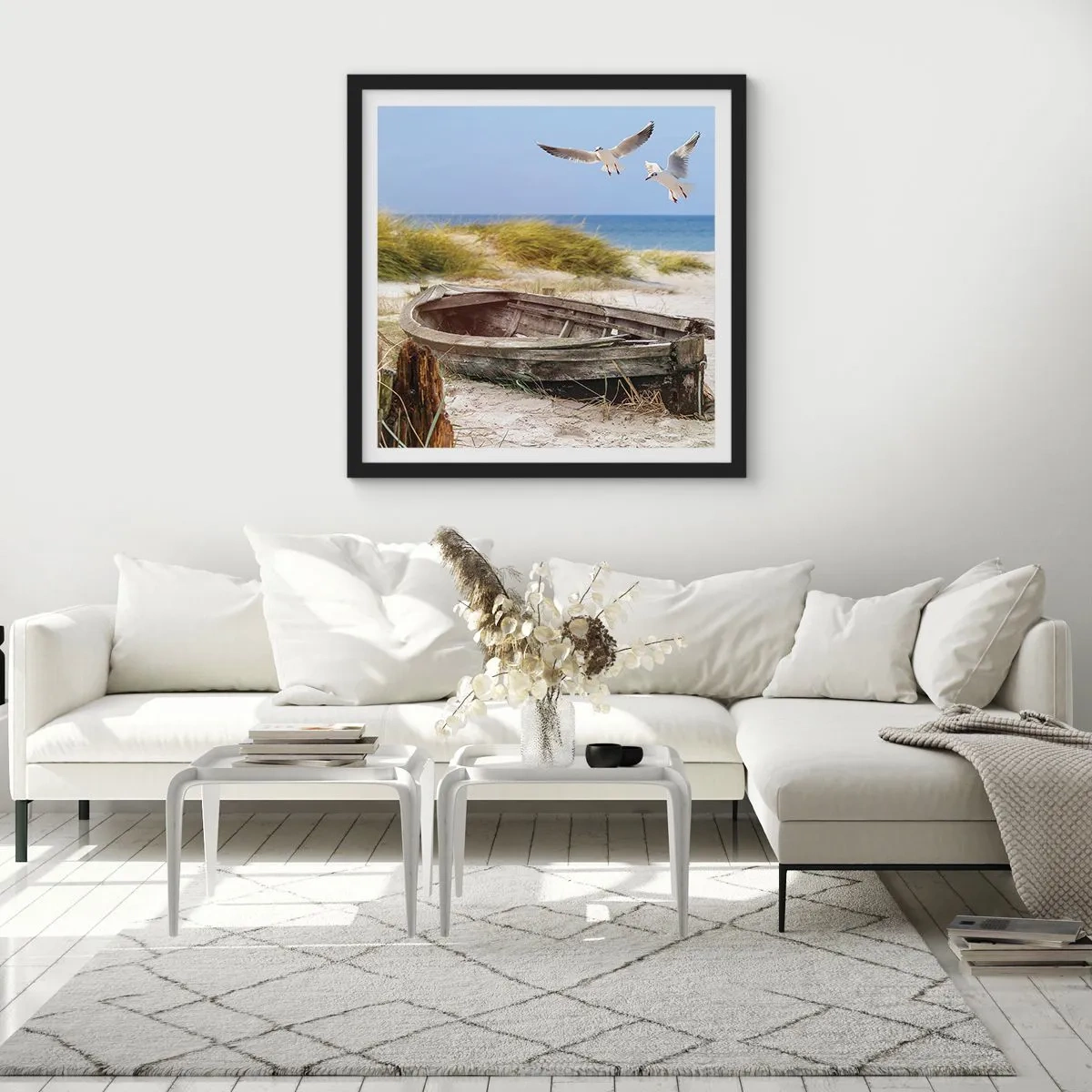 Affisch i svart ram - Doppade i vinden - 40x40 cm