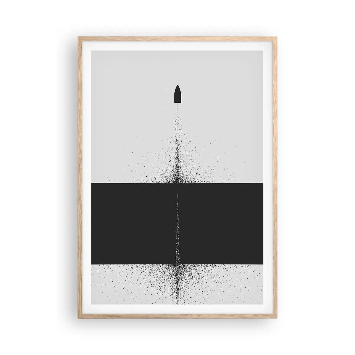 Affisch i ram av ljusek - Rakt mot målet - 70x100 cm