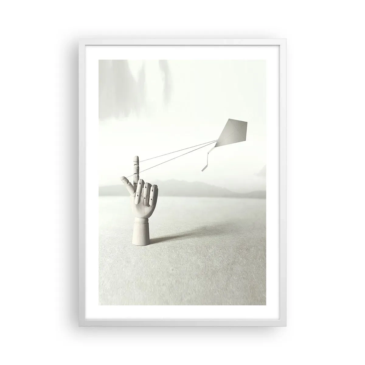 Affisch i vit ram - Test av styrka - 50x70 cm