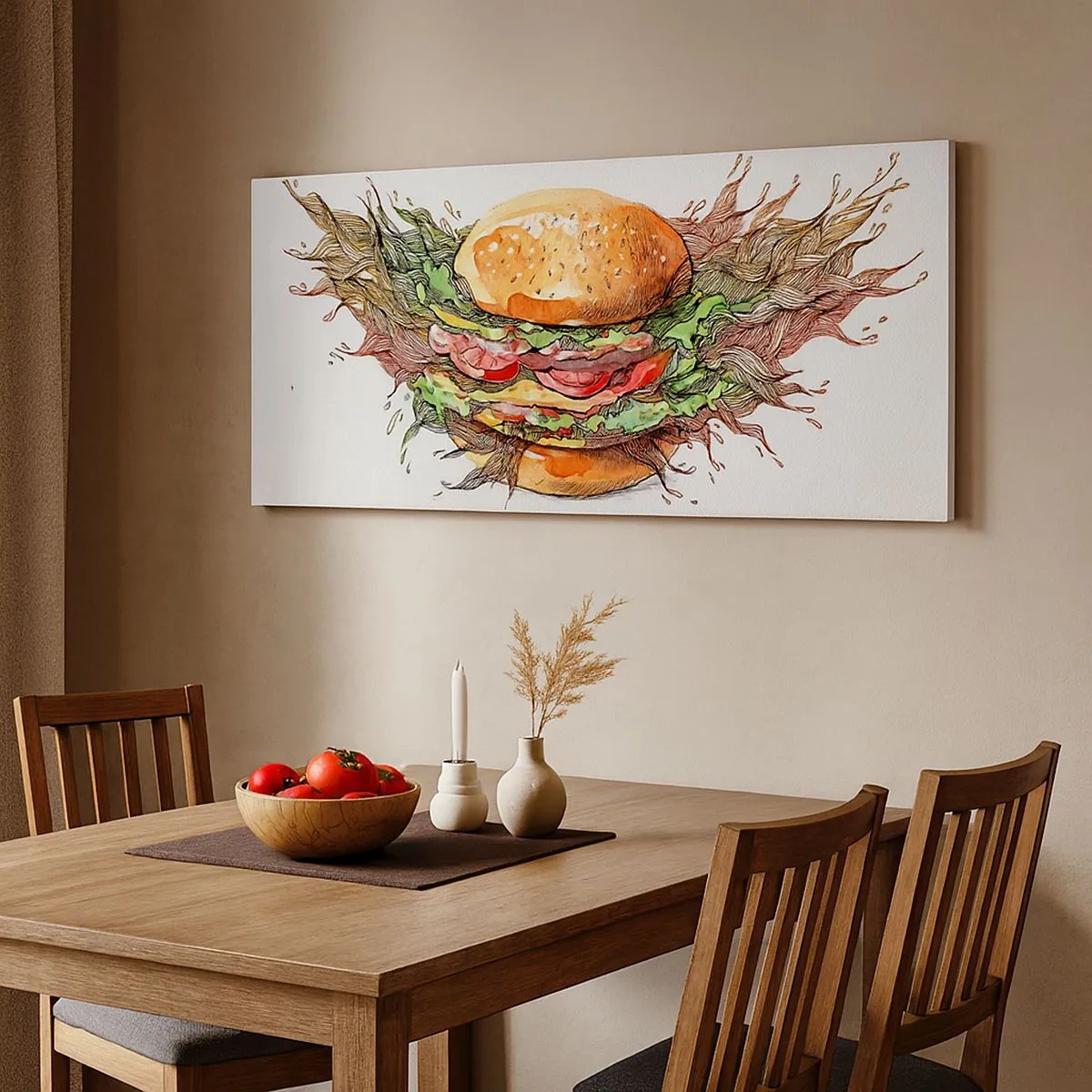 Canvastavla - Bild på duk - Het frestelse - 100x40 cm