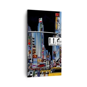 Canvastavla - Bild på duk - En natt som i serierna - 45x80 cm