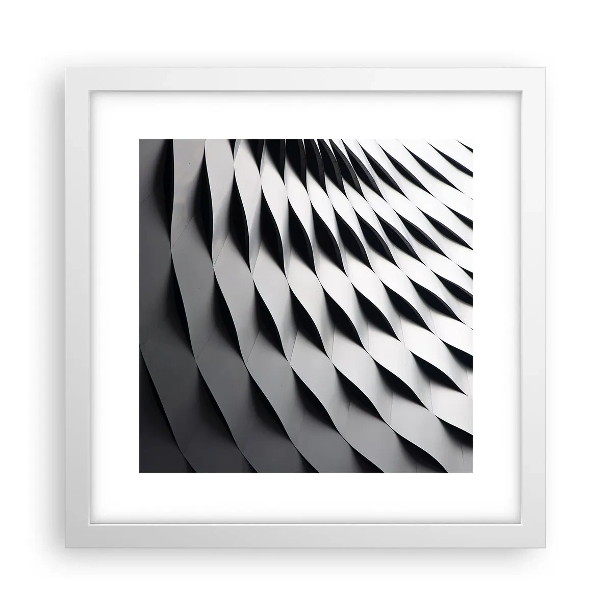 Affisch i vit ram - På vågornas yta - 30x30 cm