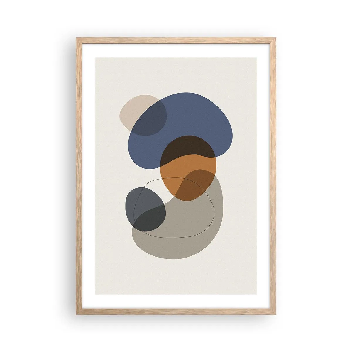 Affisch i ram av ljusek - Färgernas droppar - 50x70 cm