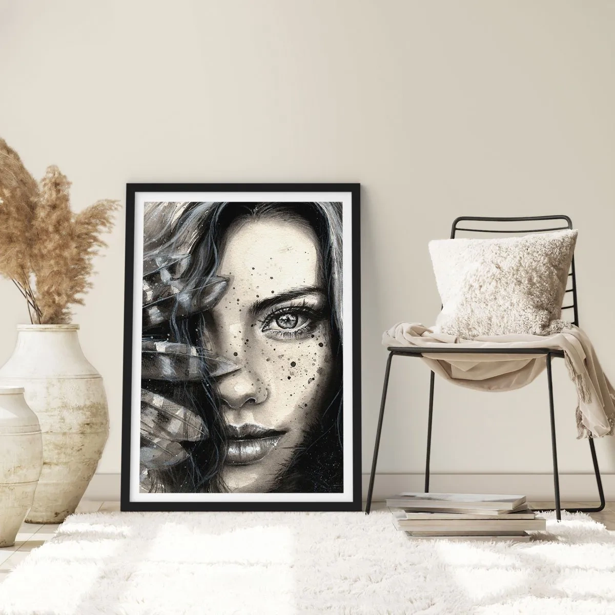 Affisch i svart ram - Vild skönhet - 61x91 cm
