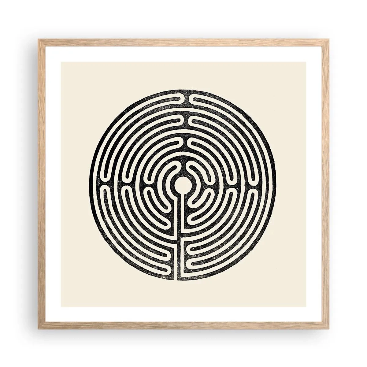 Affisch i ram av ljusek - Mystisk ordning - 60x60 cm