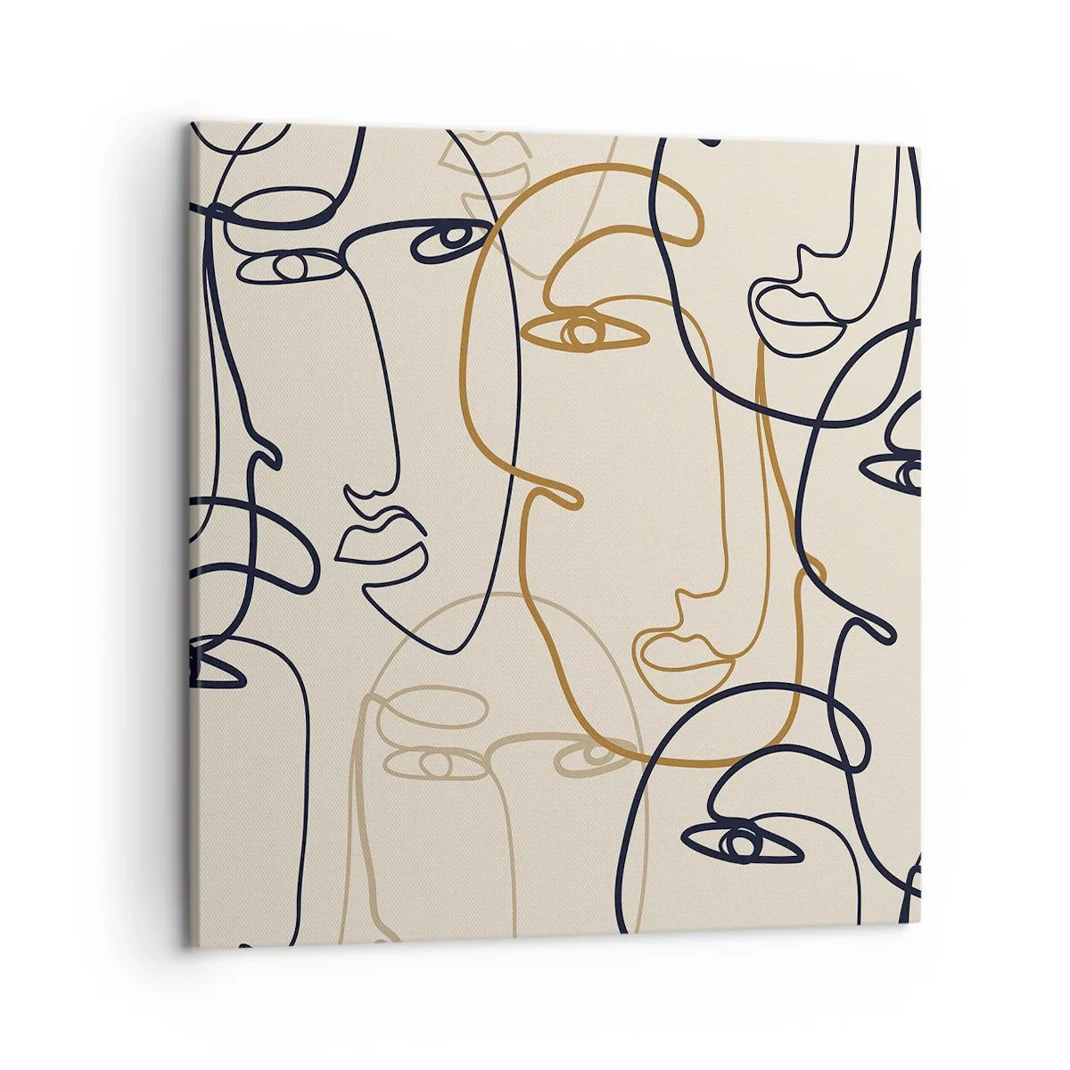 Canvastavla - Bild på duk - Mångfaldigad porträtt - 50x50 cm