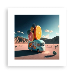 Affisch - En smak av semester - 30x30 cm