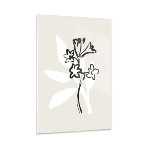 Glastavla - Bild på glas - Skiss till ett herbarium - 50x70 cm