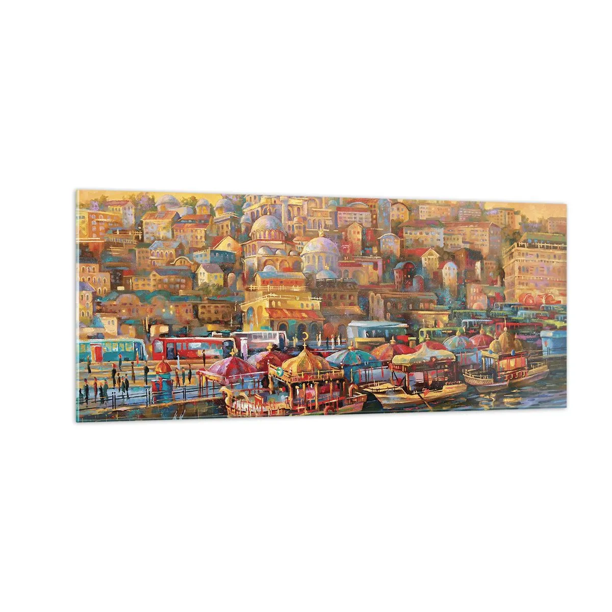 Glastavla - Bild på glas - Istanbul-berättelse - 100x40 cm
