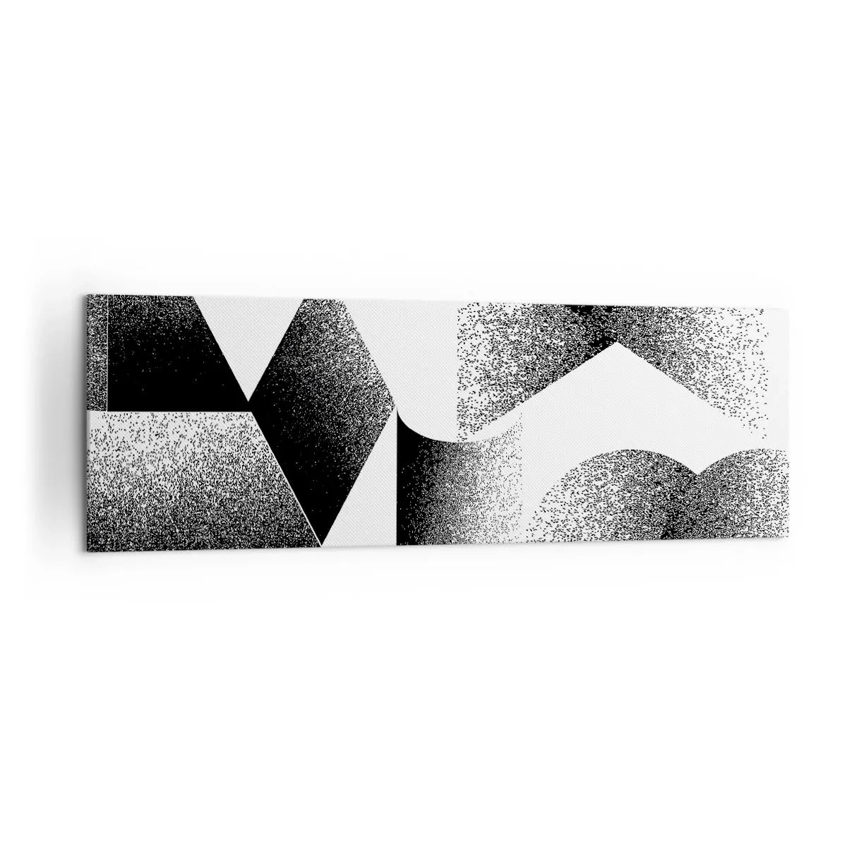 Canvastavla - Bild på duk - Vinklar och ovaler - 160x50 cm