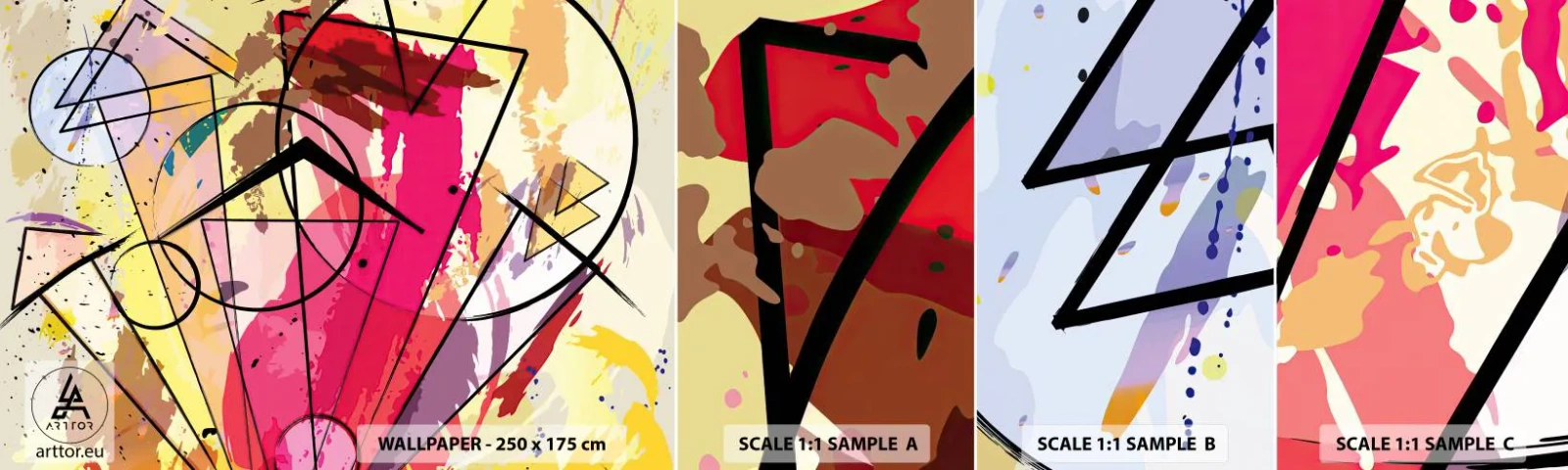 Fototapet Prov Standard Eco - Explosion  - Abstraktion, Bit, Grafik - 100x30 cm