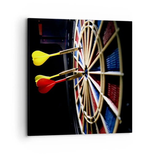 Canvastavla - Bild på duk - Mitt i prick - 70x70 cm