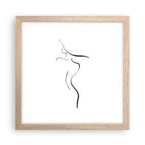 Affisch i ram av ljusek - Svårfångad som en våg - 30x30 cm