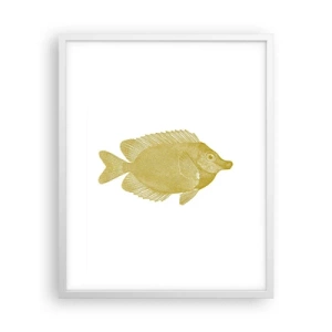Affisch i vit ram - Fisk och det är allt - 40x50 cm