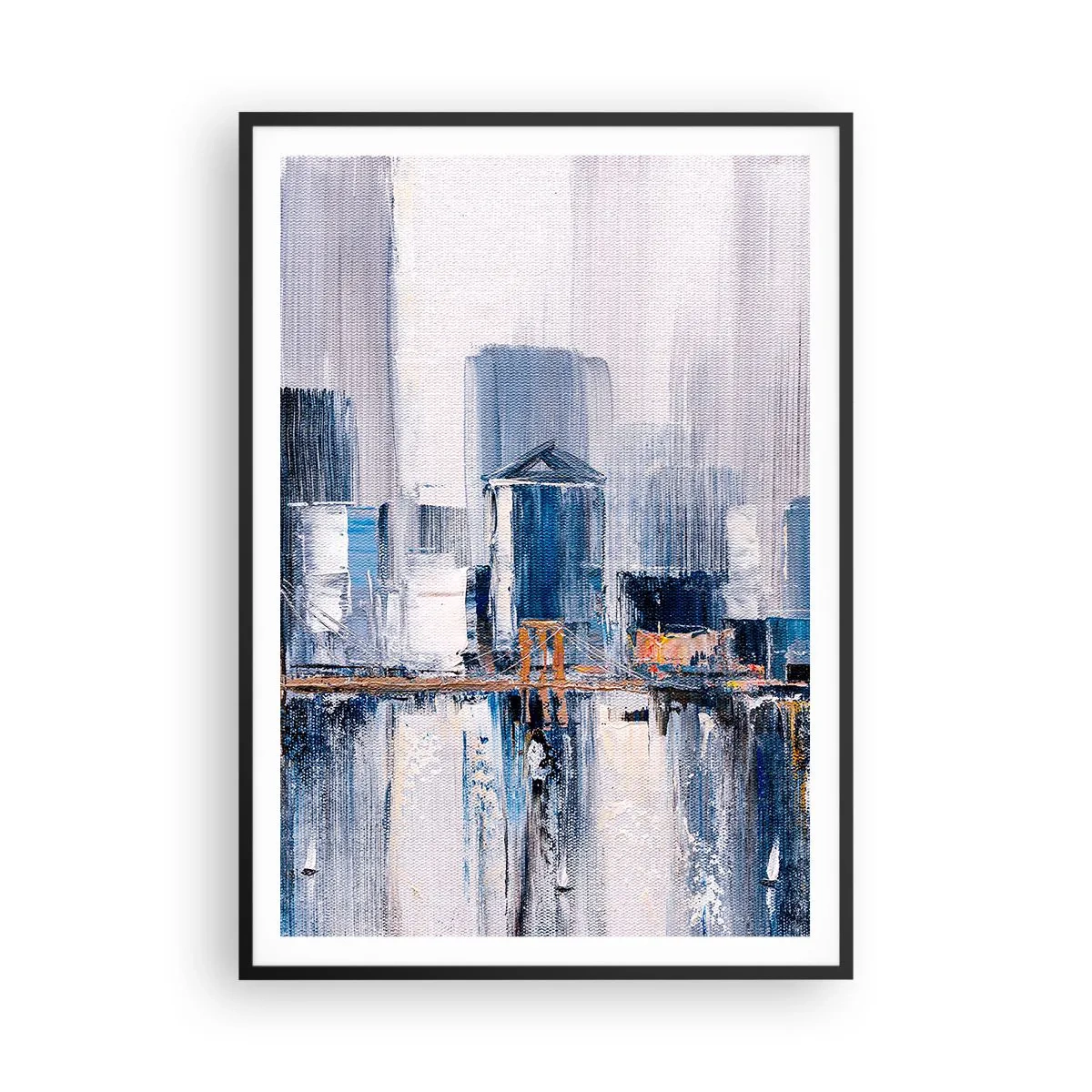 Affisch i svart ram - New York-impression - 70x100 cm