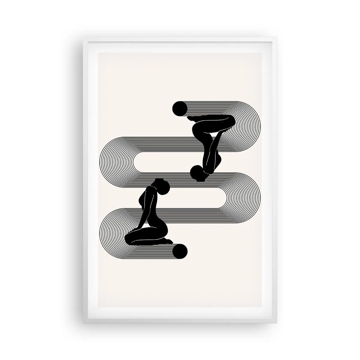 Affisch i vit ram - Sensuell symmetri - 61x91 cm