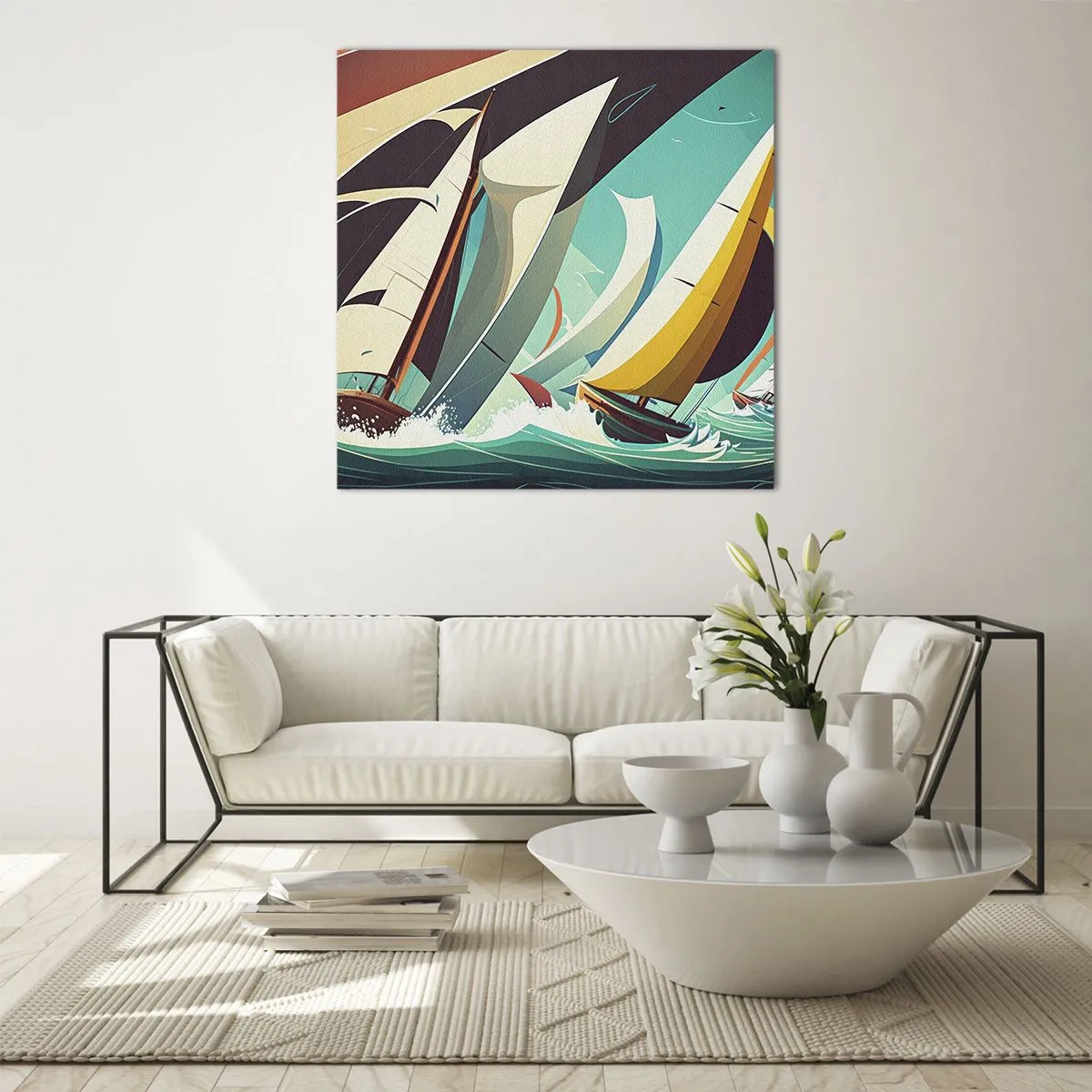 Glastavla - Bild på glas - Icke rädda för elementen - 60x60 cm