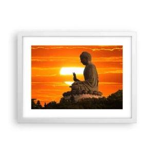 Affisch i vit ram - Utan rädsla för världen - 40x30 cm