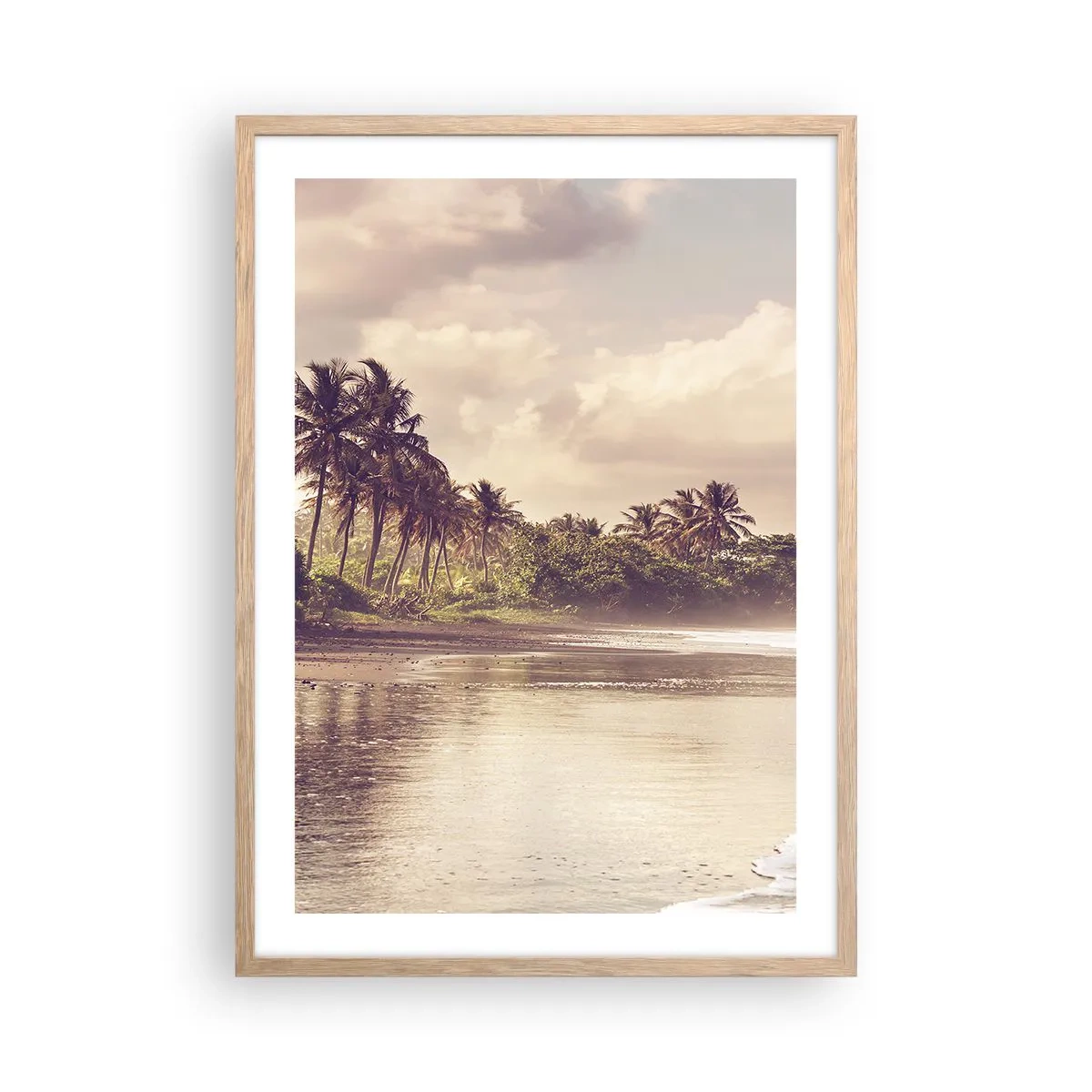 Affisch i ram av ljusek - Vågornas smekning - 50x70 cm