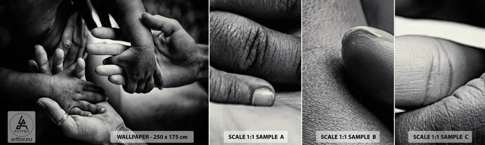 Fototapet Prov Standard Eco - Att vara människa - Händer, människor, Kärlek - 100x30 cm