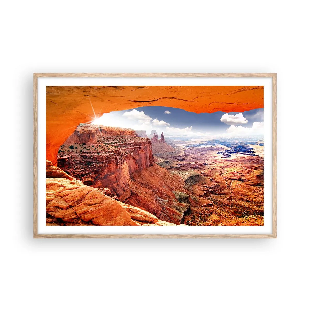 Affisch i ram av ljusek - Skapat av naturen - 91x61 cm