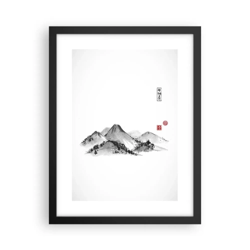 Affisch i svart ram - Bortom fjällen - 30x40 cm