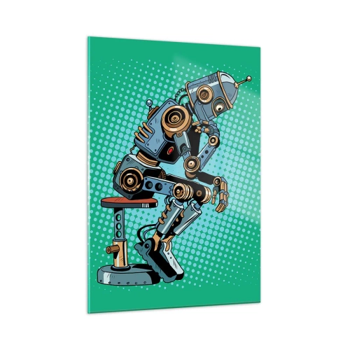 Glastavla - Bild på glas - Över existensens mening - 50x70 cm