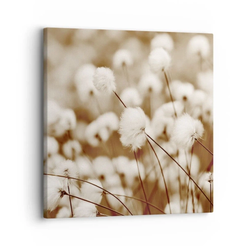 Canvastavla - Bild på duk - Fluffig åkermark - 30x30 cm