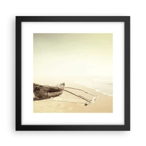 Affisch i svart ram - Minne från sydliga hav - 30x30 cm