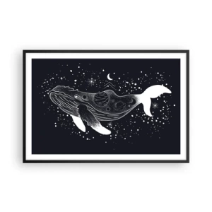 Affisch i svart ram - I universumets hav - 91x61 cm