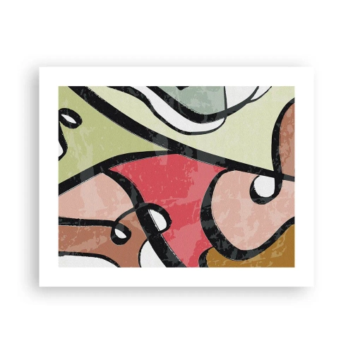 Affisch - Pirouetter bland färger - 50x40 cm