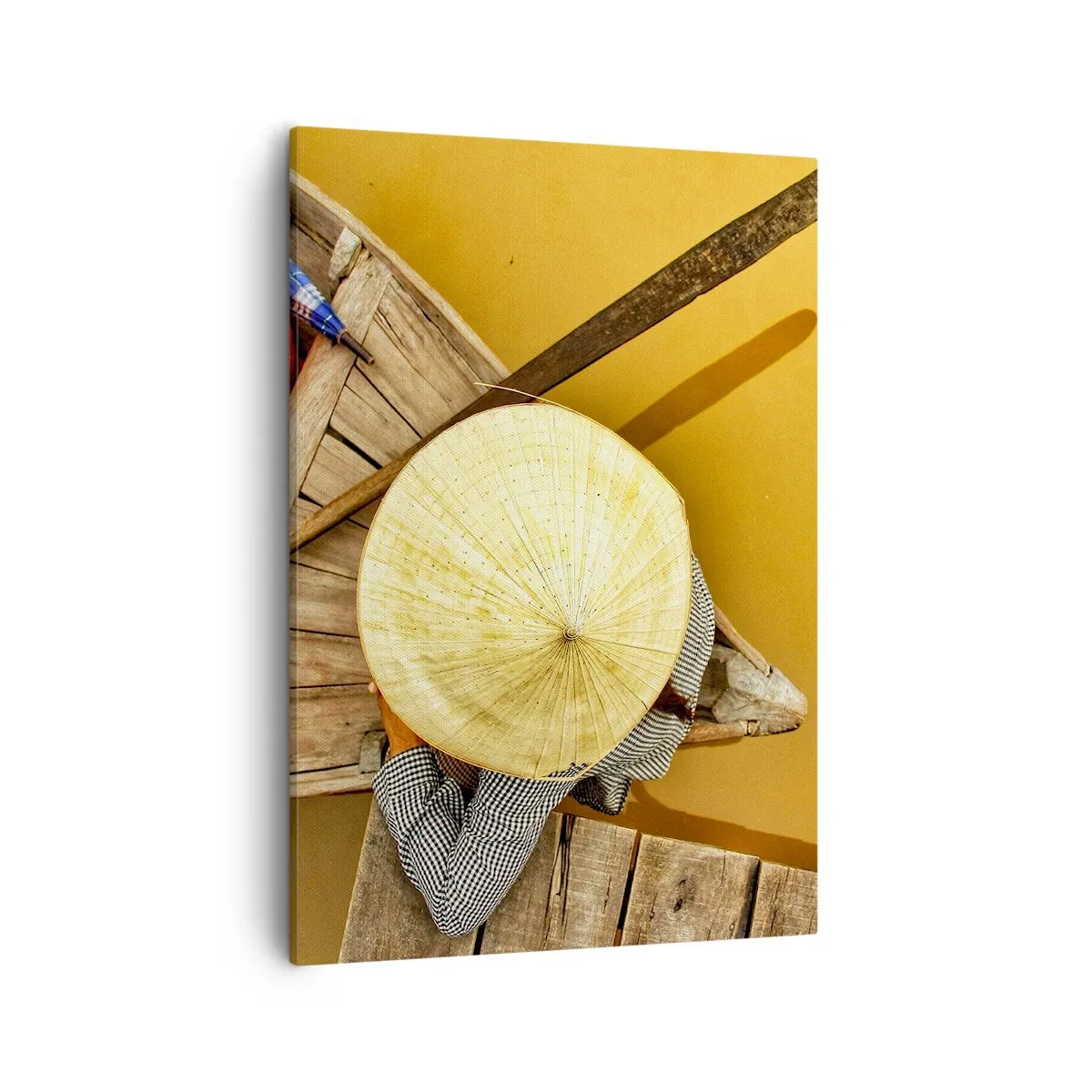 Canvastavla - Bild på duk - Liv på den gula floden - 50x70 cm