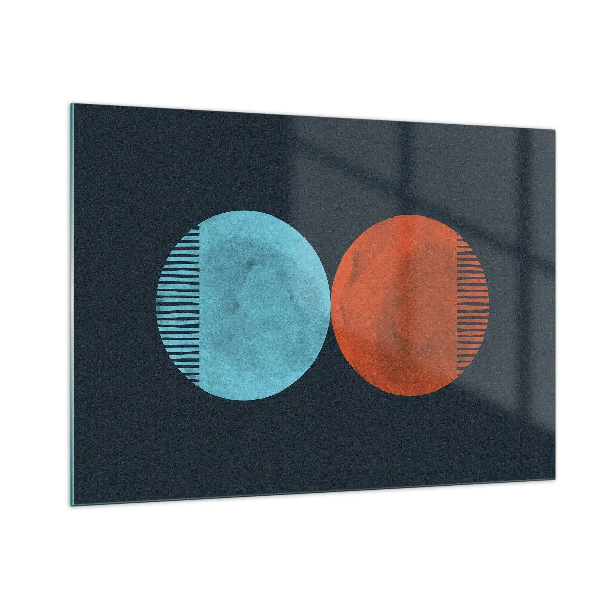 Glastavla - Bild på glas - Endast geometri? - 100x70 cm