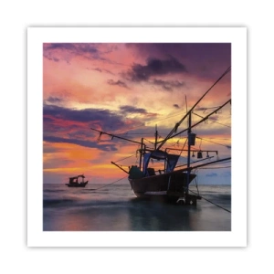 Affisch - Exotisk kväll - 50x50 cm