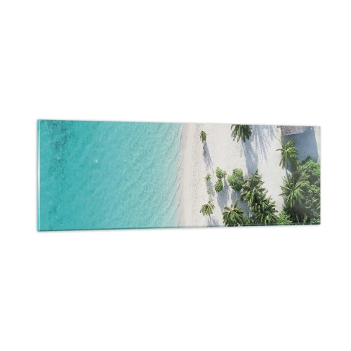 Glastavla - Bild på glas - Semester i paradiset - 90x30 cm