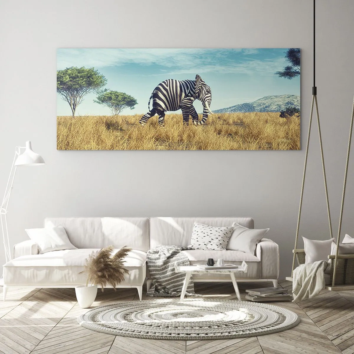 Glastavla - Bild på glas - Grått är ute - 120x50 cm