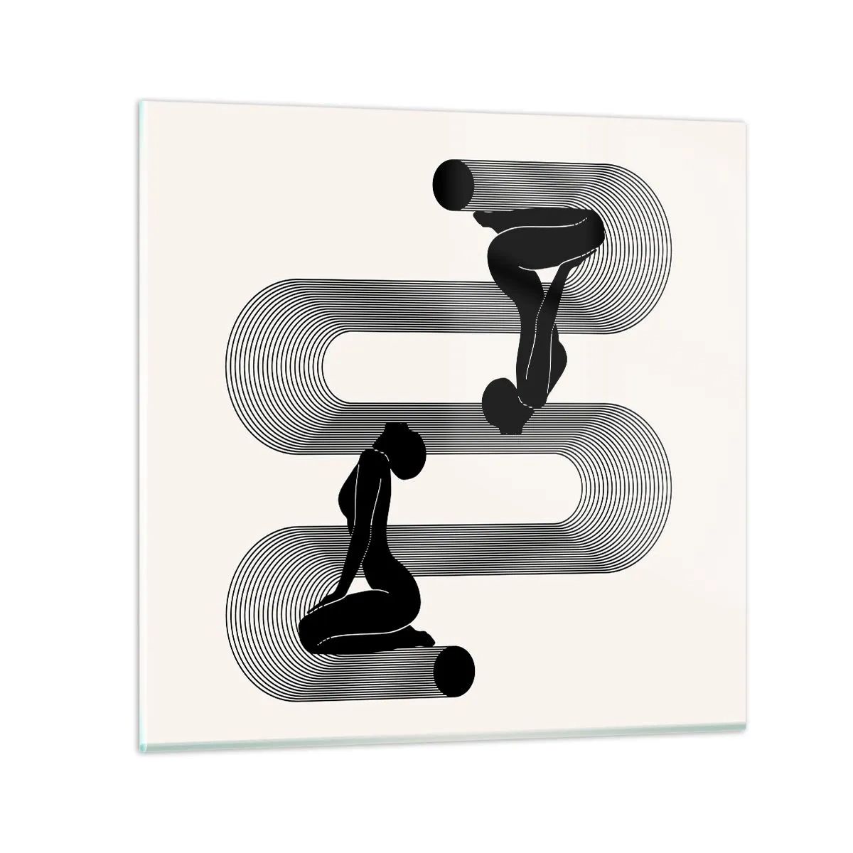 Glastavla - Bild på glas - Sensuell symmetri - 70x70 cm
