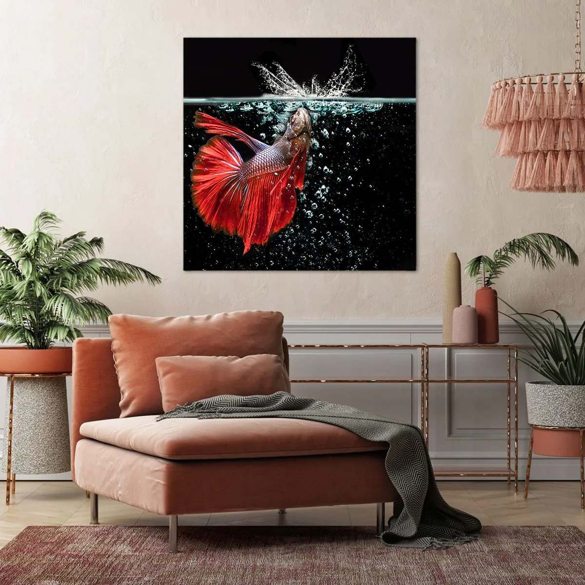 Canvastavla - Bild på duk - Du har tre önskemål - 40x40 cm