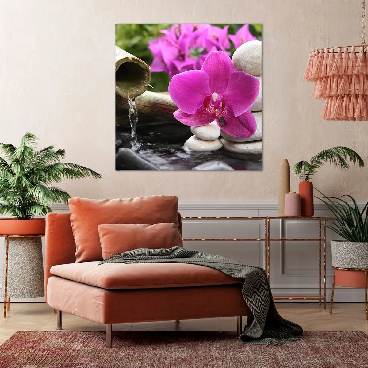 Canvastavla - Bild på duk - Så kopplar du av - 40x40 cm